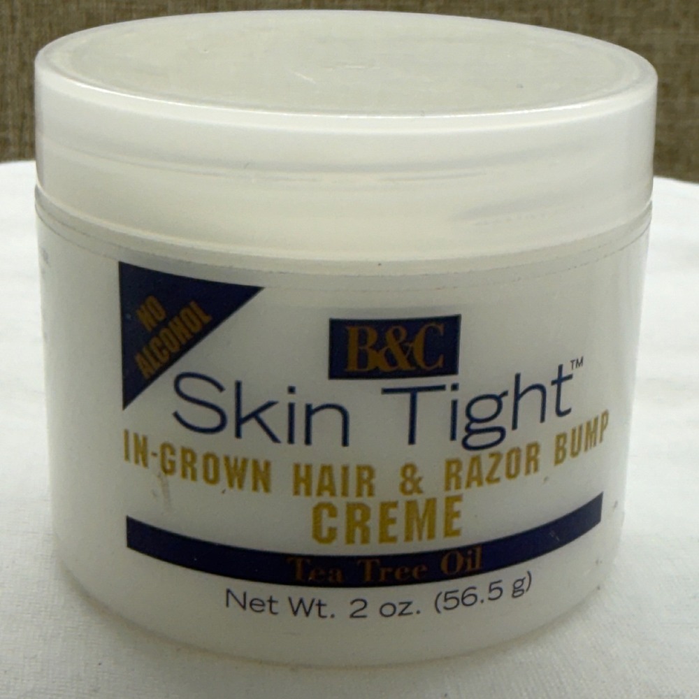 B&C Skin Tight‎ In-Grown Hair & Razor Bump Creme Tea Tree Oil Alcohol Free 2oz